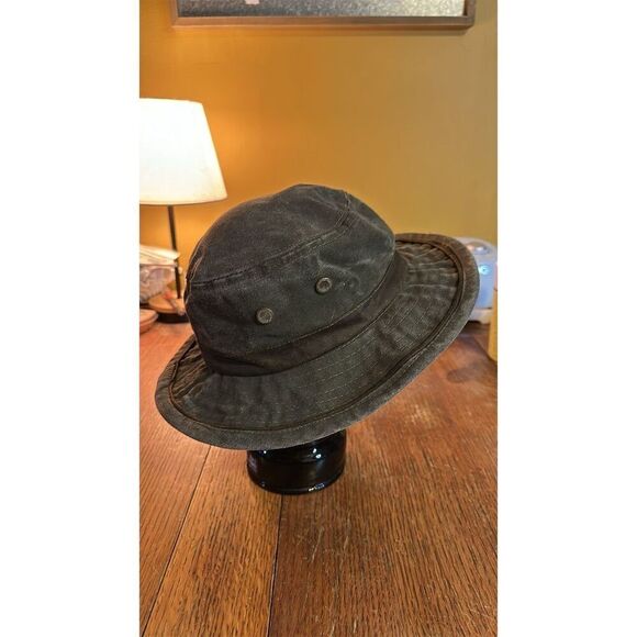 Dorfman Pacific Unisex Outback Hat M Brown Canvas Travel Summer Hat - Picture 4 of 6